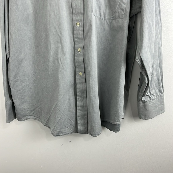 Ted Baker Gray-Blue Cotton Button-Up Dress Shirt - Picture 2 of 9